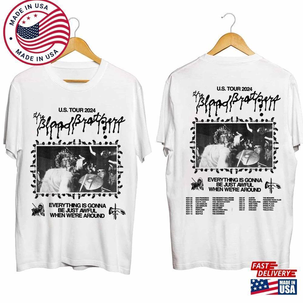 The Blood Brothers  Tour Shirt Band Fan  T-Shirt 2 Sided
